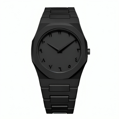 Black Aura – Arabic Numeral Matte Watch by Aesthifire ™