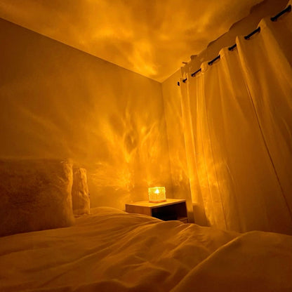 Ocean Wave LED Lamp – Rotating Water Ripple Projector, 16 Colors