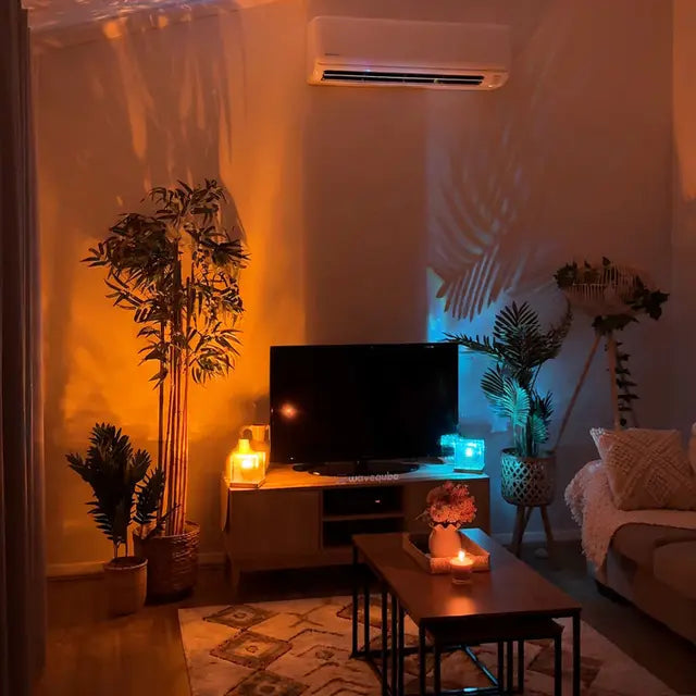 Ocean Wave LED Lamp – Rotating Water Ripple Projector, 16 Colors