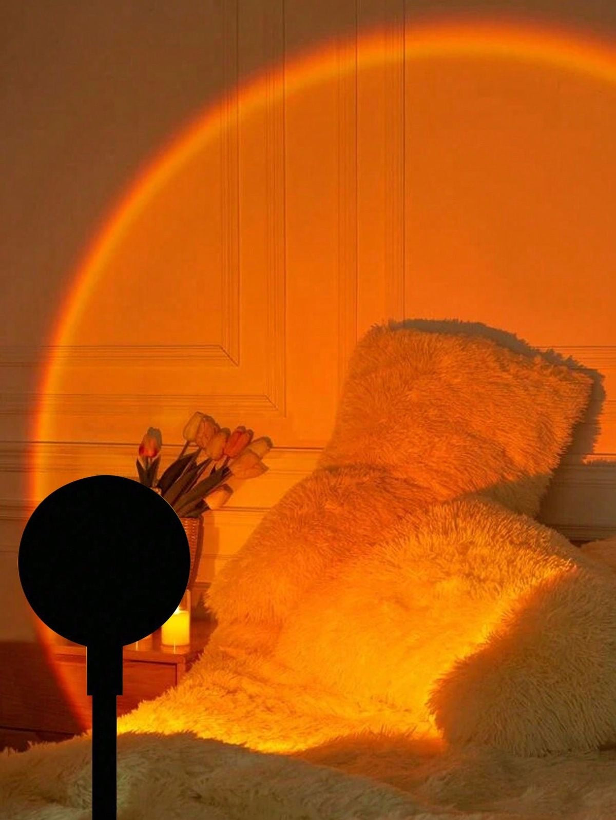 Aurora Sunset Projector – 180° Adjustable Halo Lamp with 16 Ambient Colors